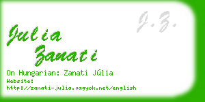 julia zanati business card