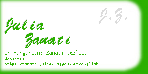 julia zanati business card